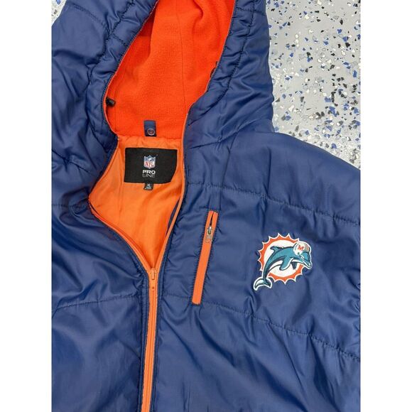 Miami Dolphins NFL Pro Line Puffer Jacket XL Used - Picture 2 of 3